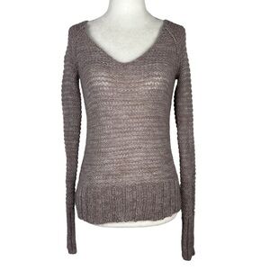 AERIE PULL OVER V-NECK LIGHT‎ WEIGHT LOOSE KNIT SWEATER